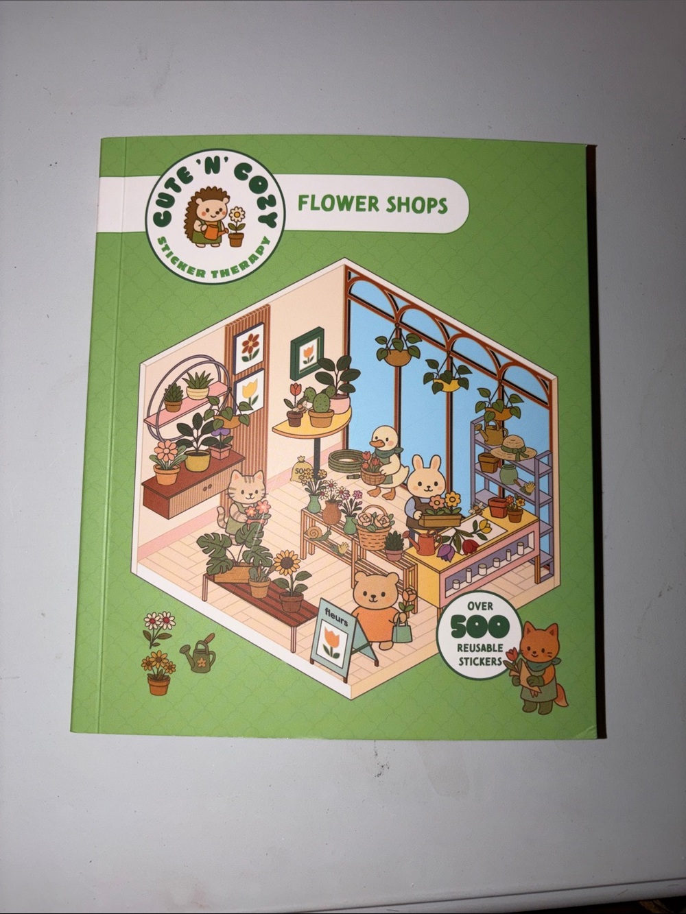 Cute n Cozy Flower Shops Reusable Sticker Book